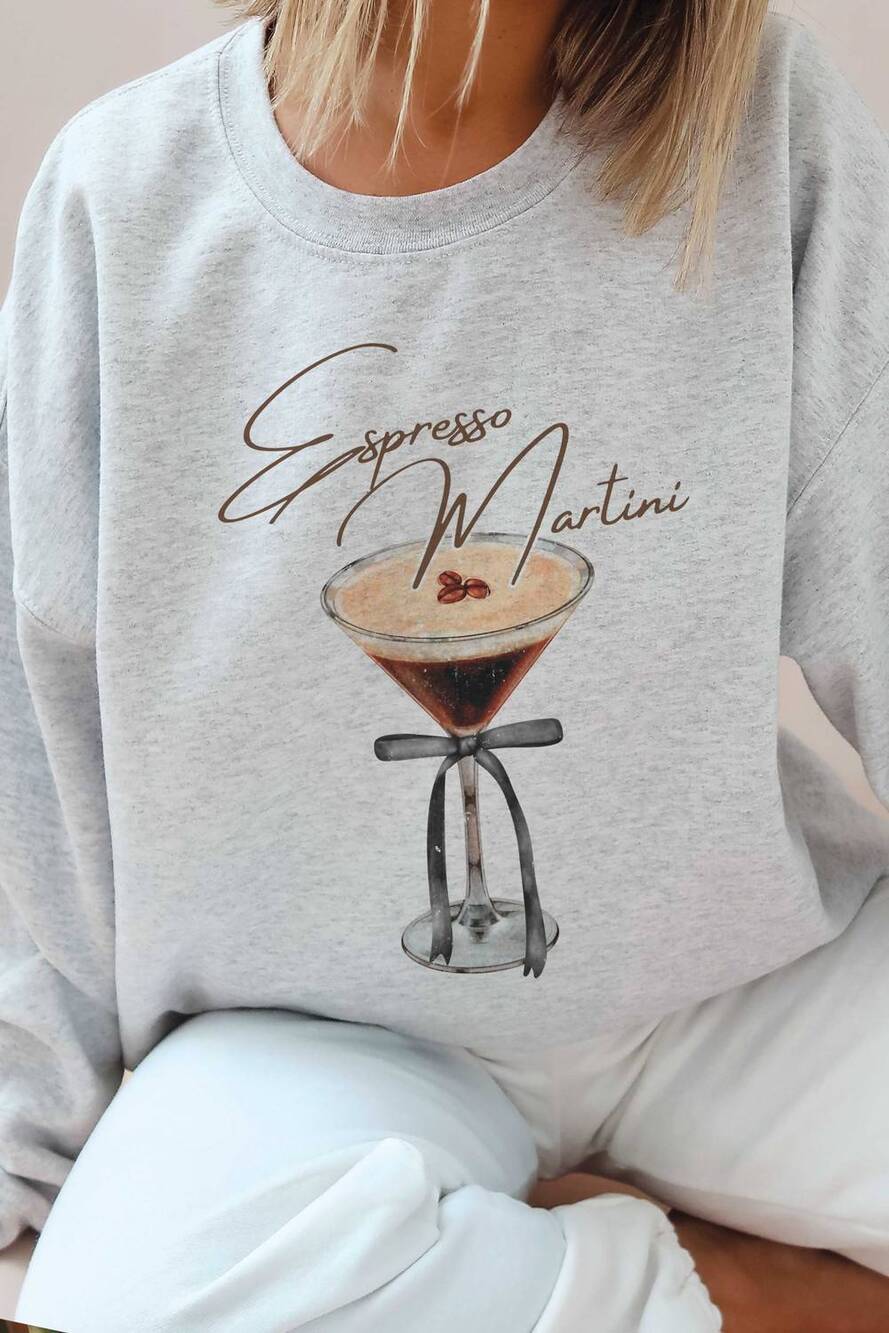 NEW SUPER MRKT. espresso martini sweatshirt in ash grey